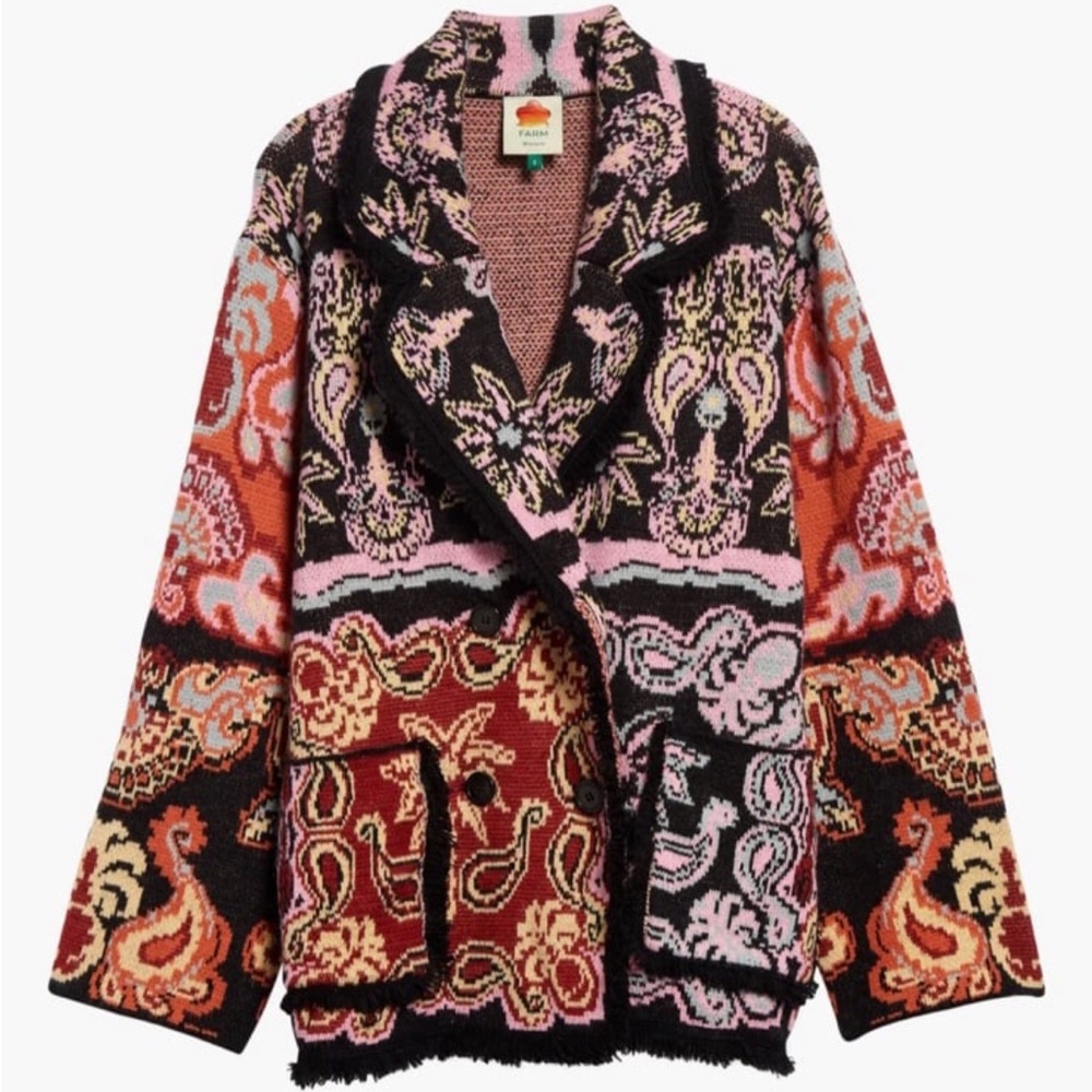 Farm rio wool blazer